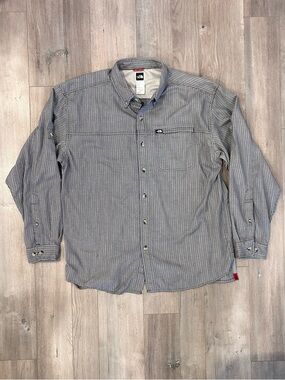 The North Face Men's Button-Down Check Shirt - Gray & Blue